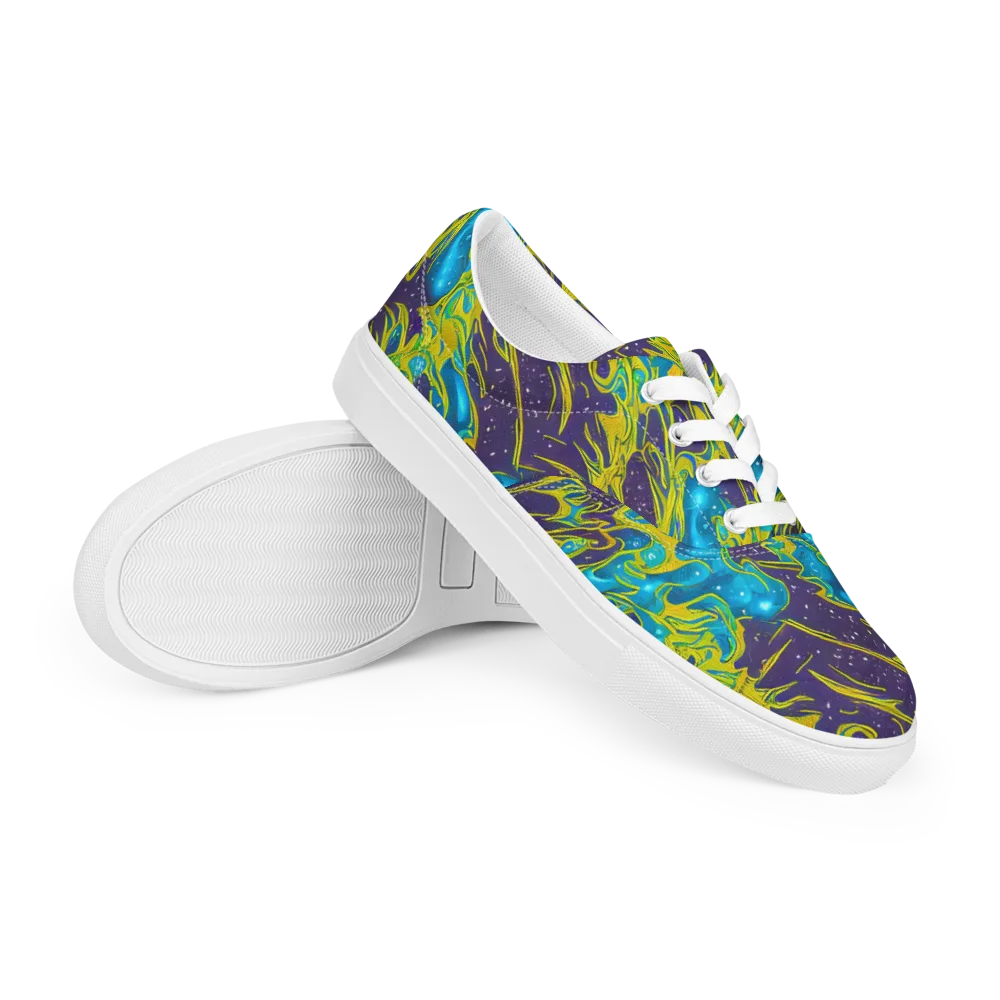 Aqua Eclipse on Men's Lace-Up Canvas Shoes — Right Front