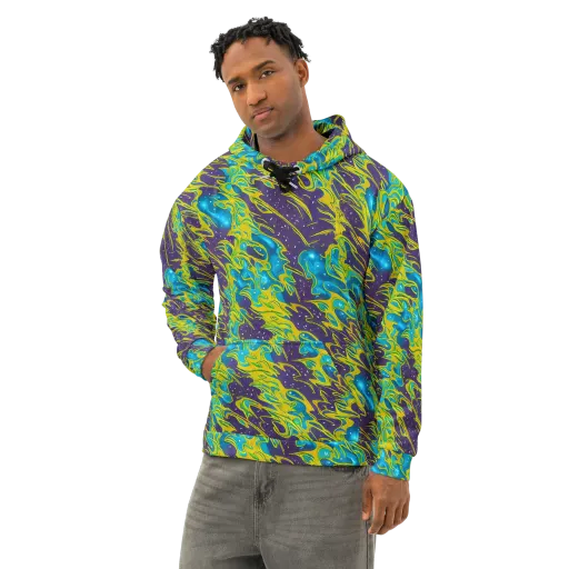 Aqua Eclipse on a Cotton Hoodie