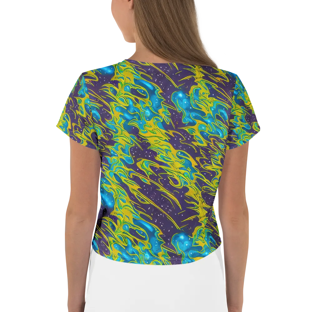 Aqua Eclipse on Crop Tee — Back
