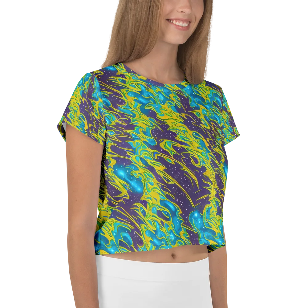 Aqua Eclipse on Crop Tee — Right