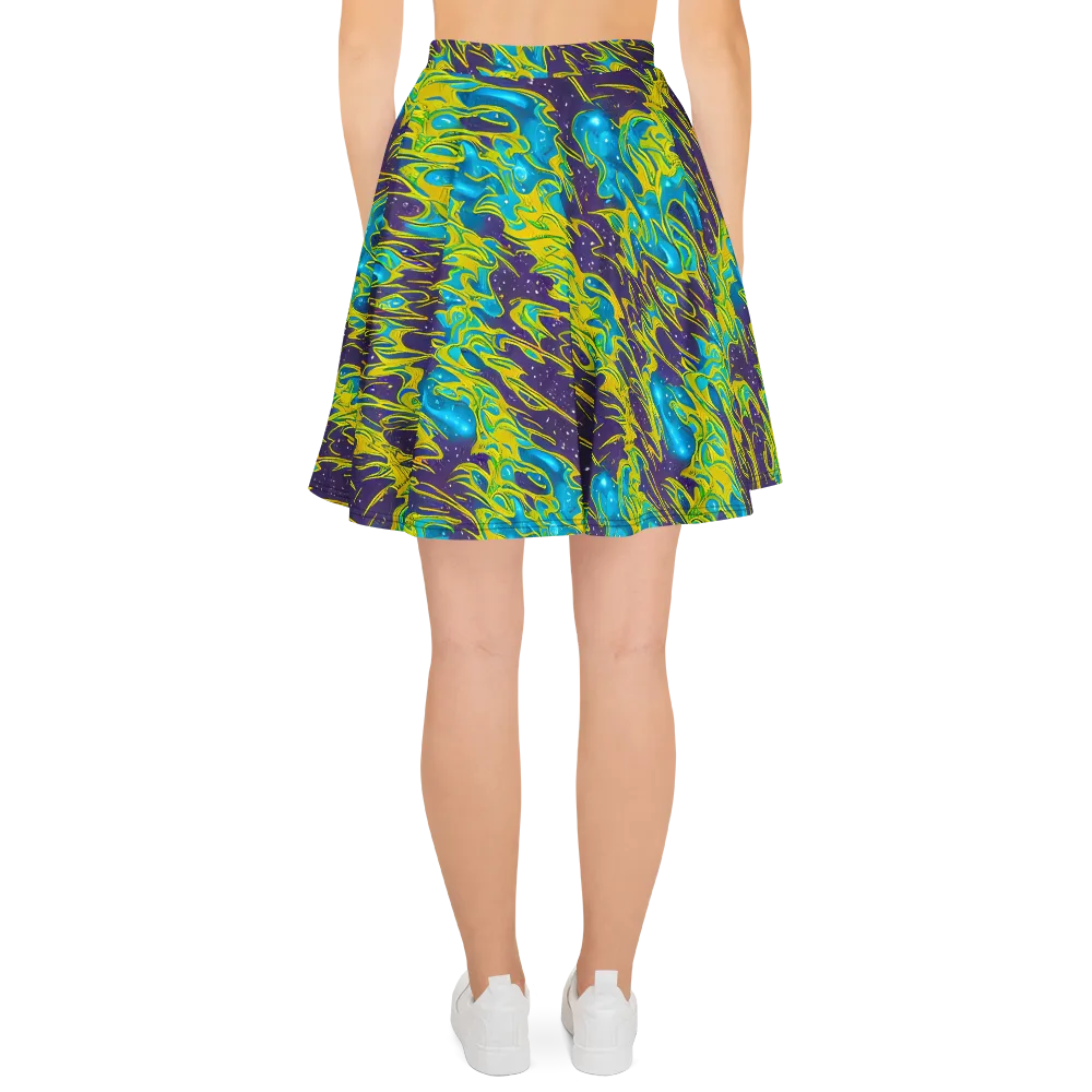 Aqua Eclipse on Skater Skirt — Back