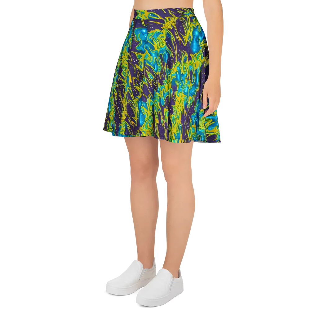 Aqua Eclipse on Skater Skirt — Left