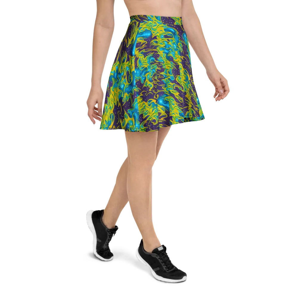 Aqua Eclipse on Skater Skirt — Right