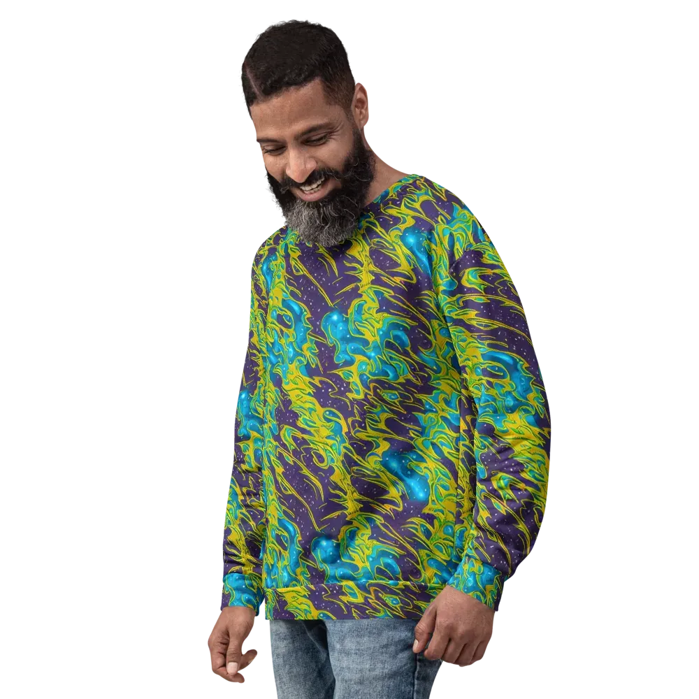 Aqua Eclipse on Sweatshirt — Left Front