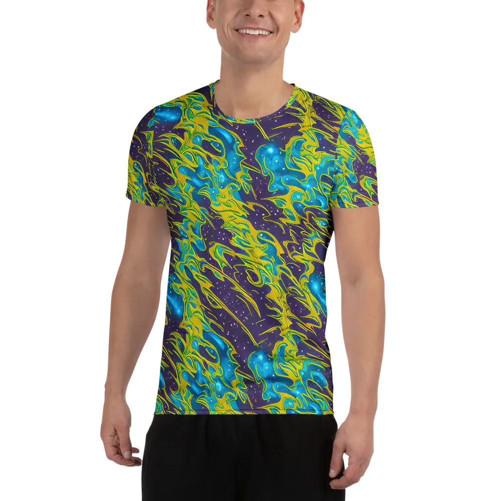 Aqua Eclipse on Men's Athletic T-Shirt — Front