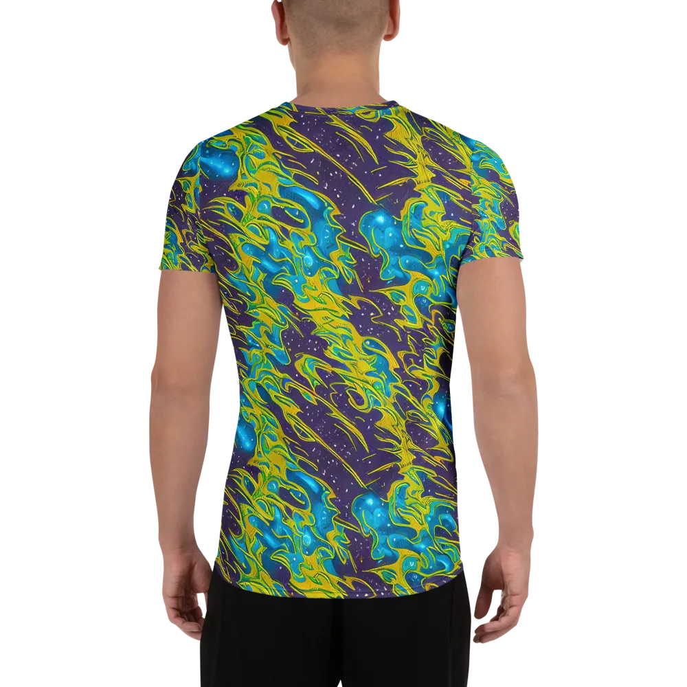 Aqua Eclipse on Men's Athletic T-Shirt — Back