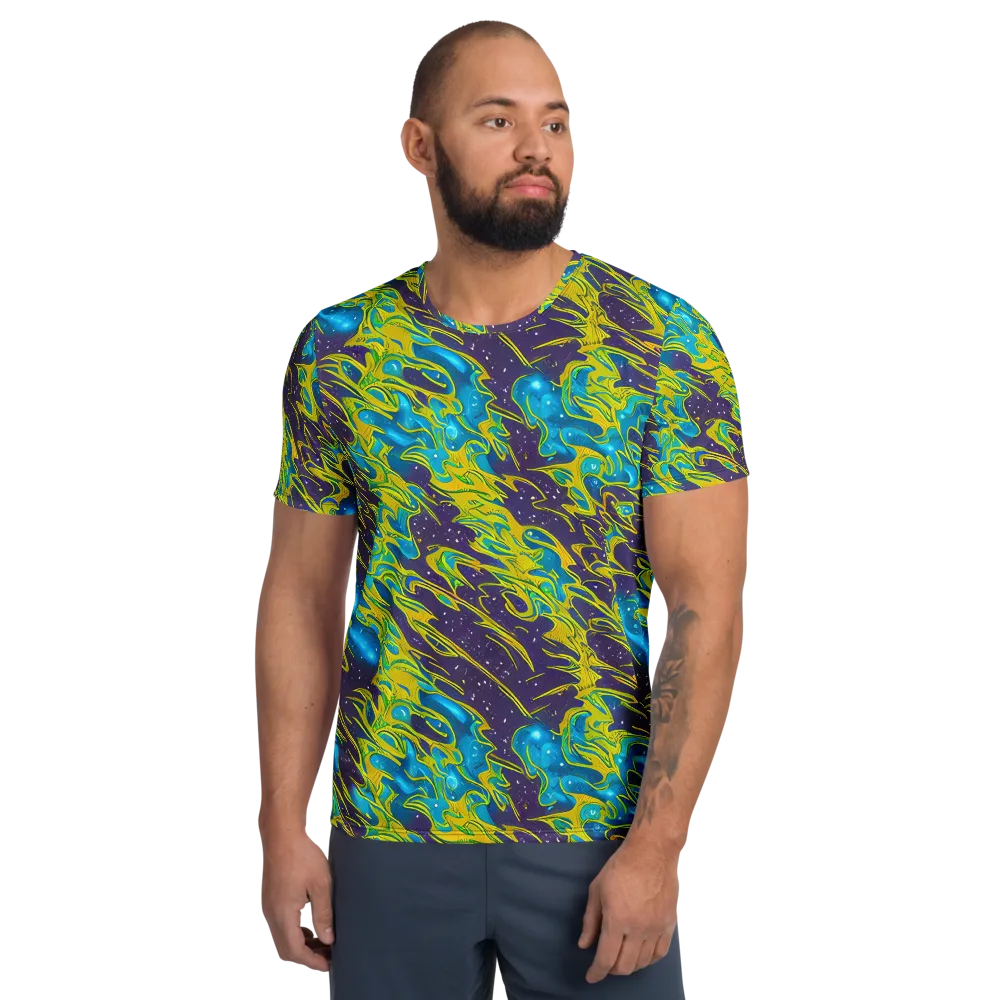 Aqua Eclipse on Men's Athletic T-Shirt — Front