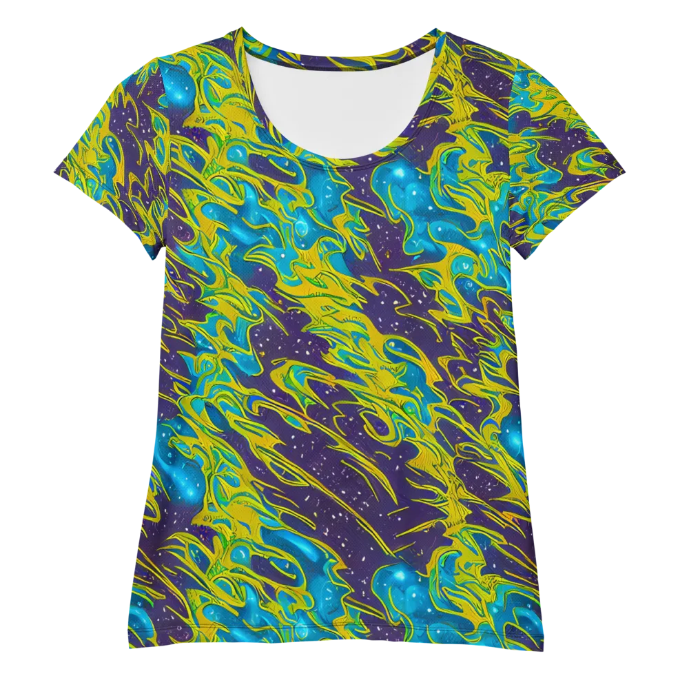Aqua Eclipse on Women's Athletic T-Shirt — Front