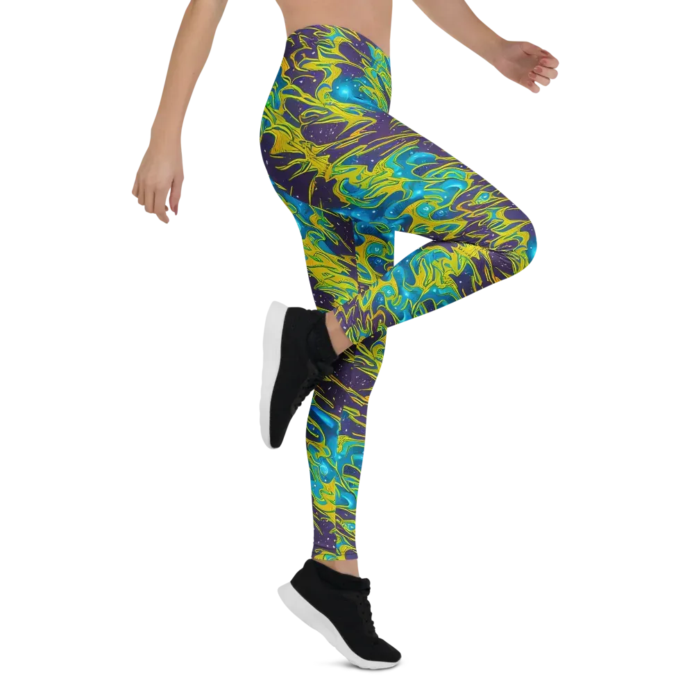 Aqua Eclipse on Leggings — Right