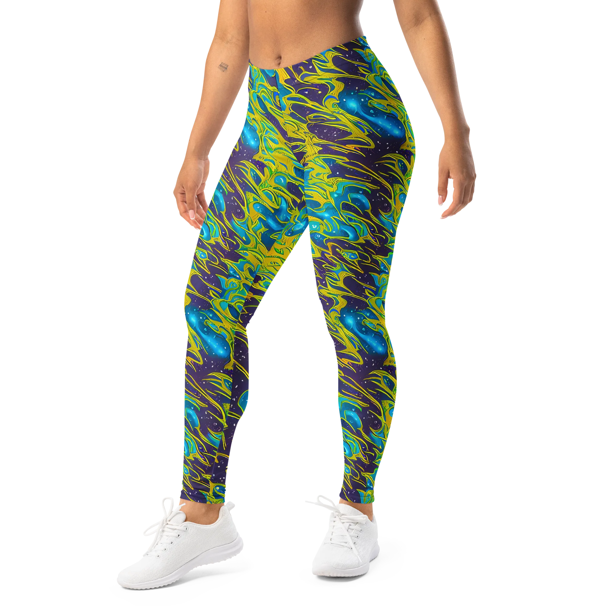 Aqua Eclipse on Leggings — Left Front