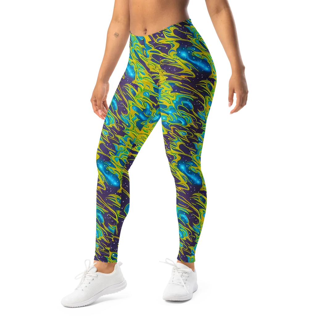 Aqua Eclipse on Leggings — Left Front