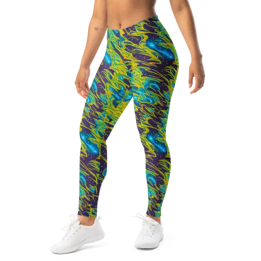 Aqua Eclipse on a Leggings