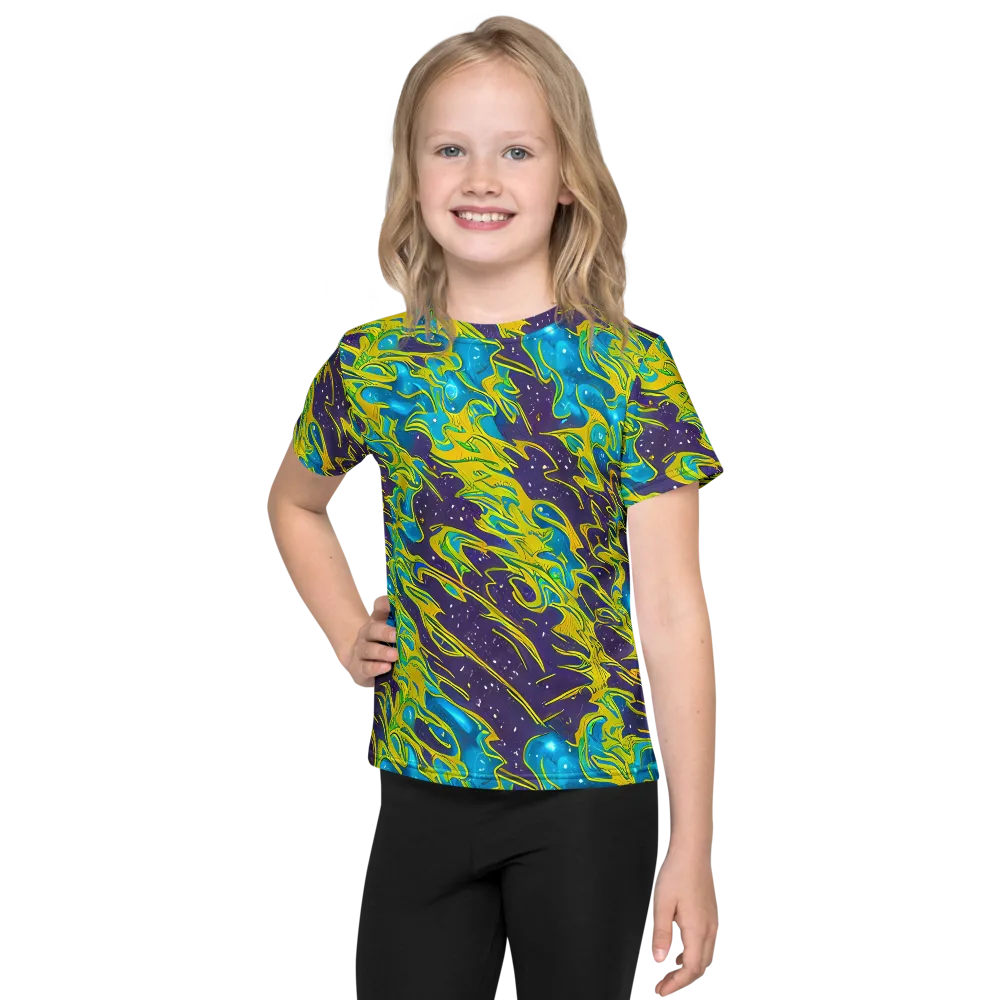 Aqua Eclipse on Kids Crew Neck T-Shirt — Front