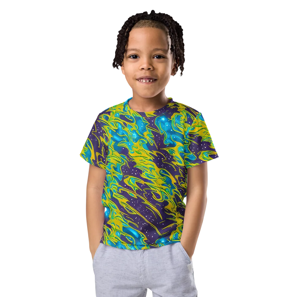 Aqua Eclipse on Kids Crew Neck T-Shirt — Front