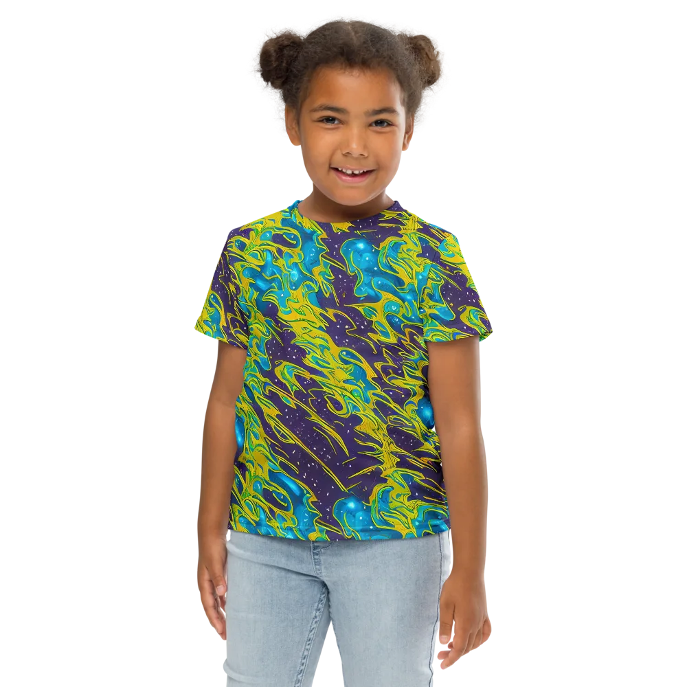 Aqua Eclipse on Kids Crew Neck T-Shirt — Front