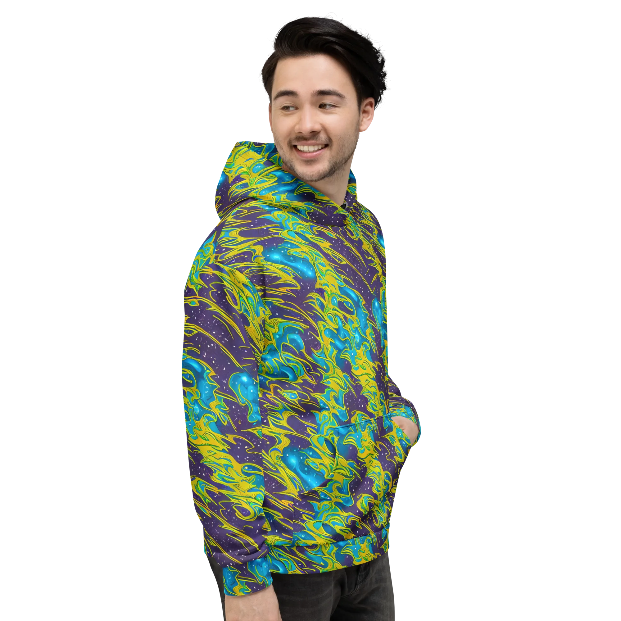 Aqua Eclipse on Hoodie — Right
