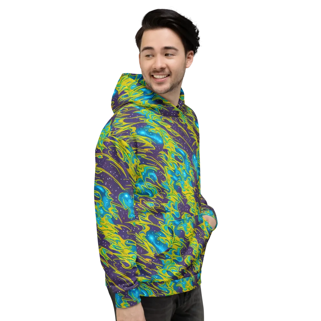 Aqua Eclipse on Hoodie — Right
