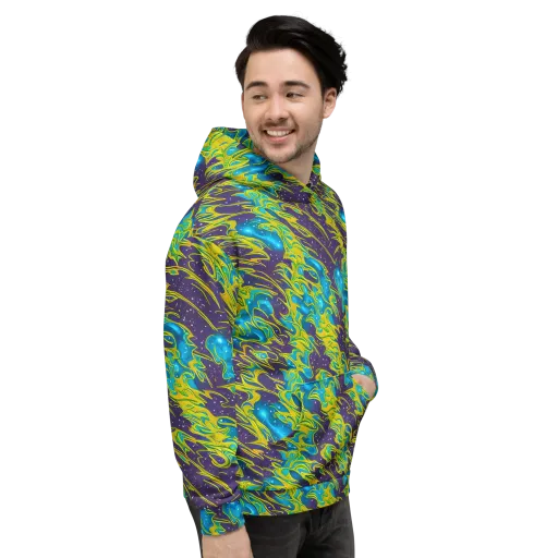 Aqua Eclipse on a Hoodie