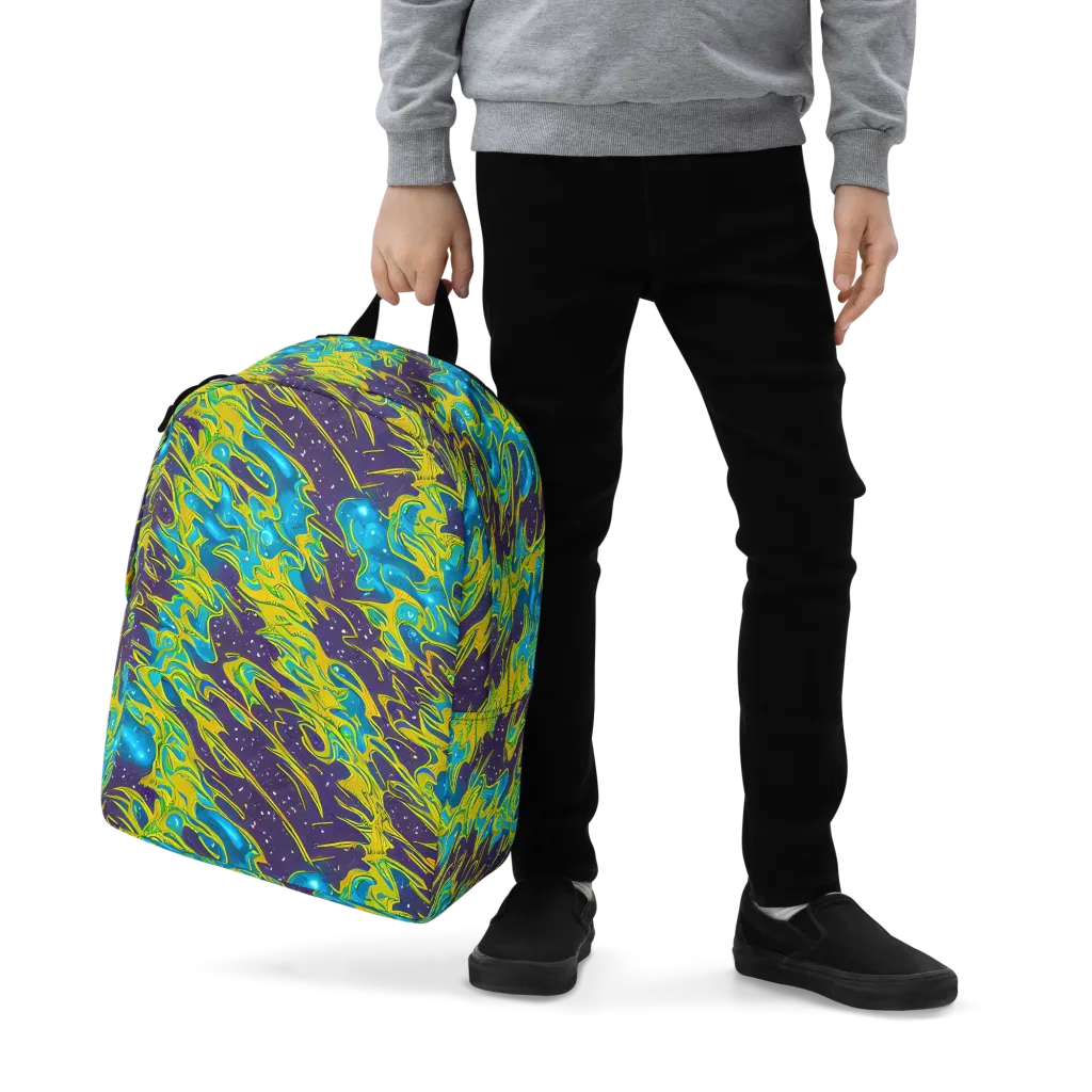 Aqua Eclipse on Minimalist Backpack — Zoomed-in