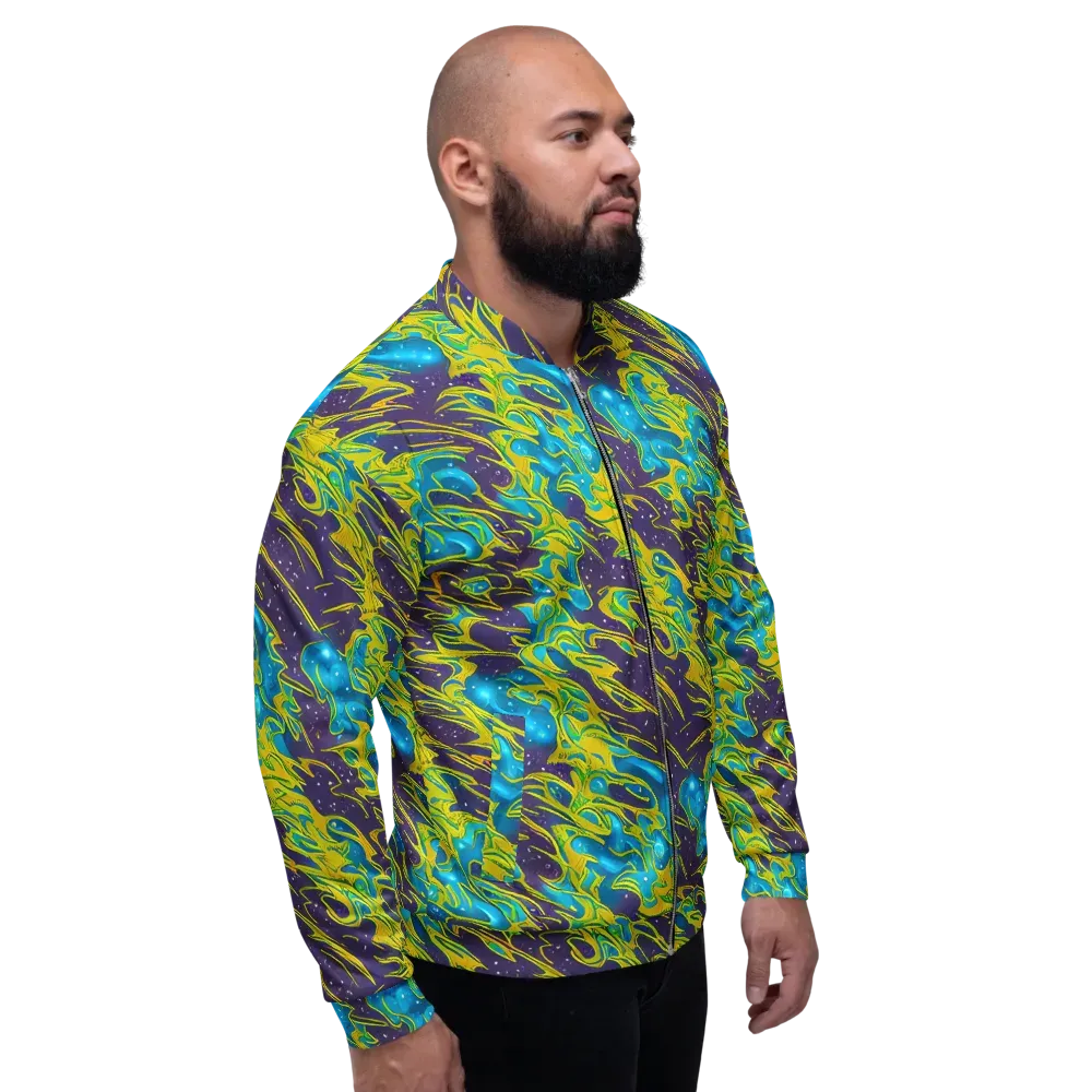 Aqua Eclipse on Bomber Jacket — Right