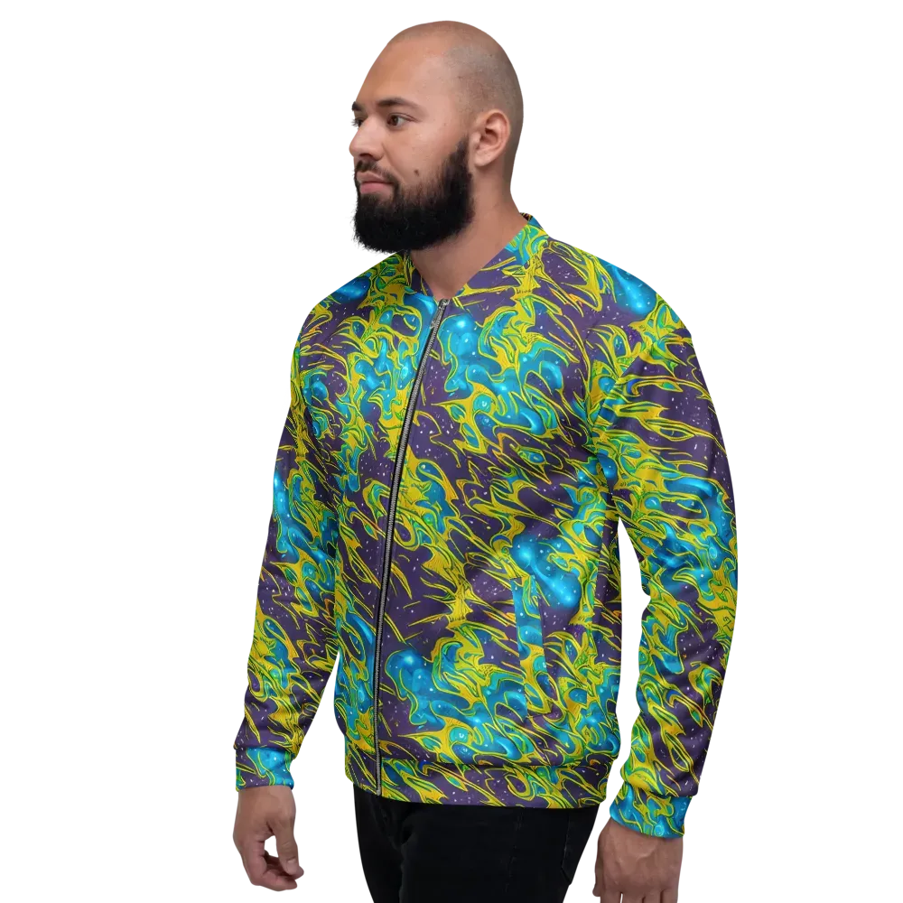 Aqua Eclipse on Bomber Jacket — Left