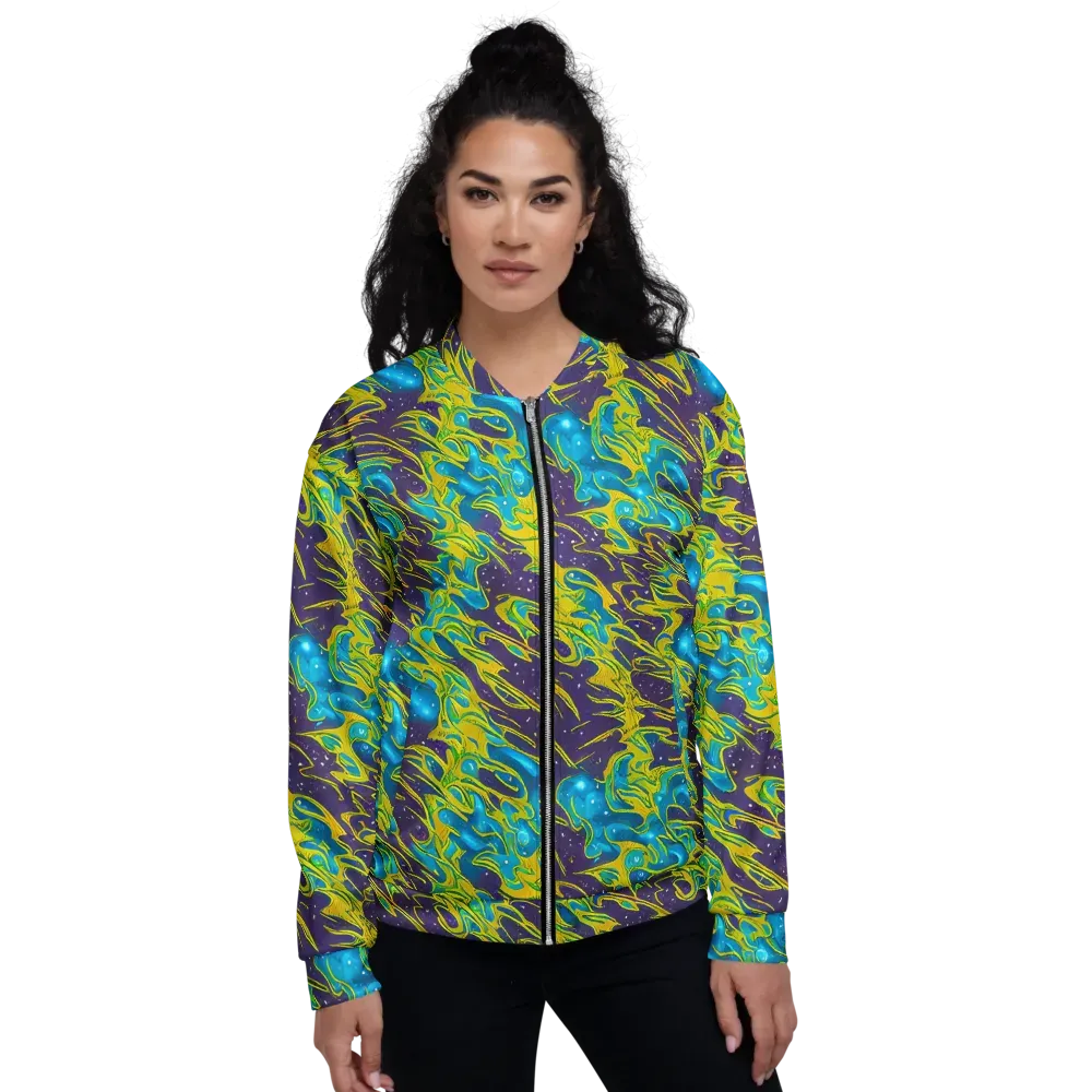 Aqua Eclipse on Bomber Jacket — Front