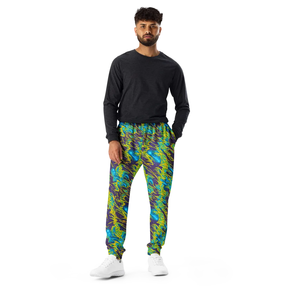Aqua Eclipse on Men's Joggers — Front