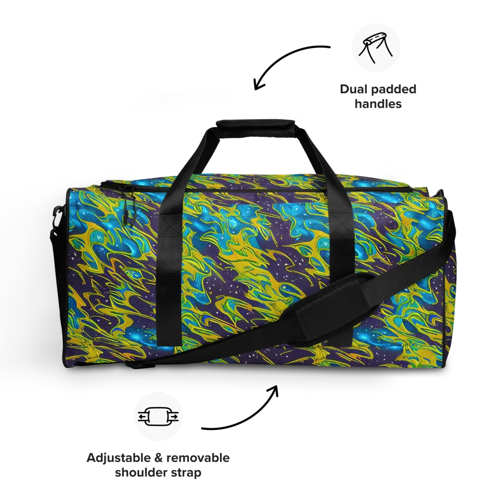 Aqua Eclipse on Duffle Bag — Front