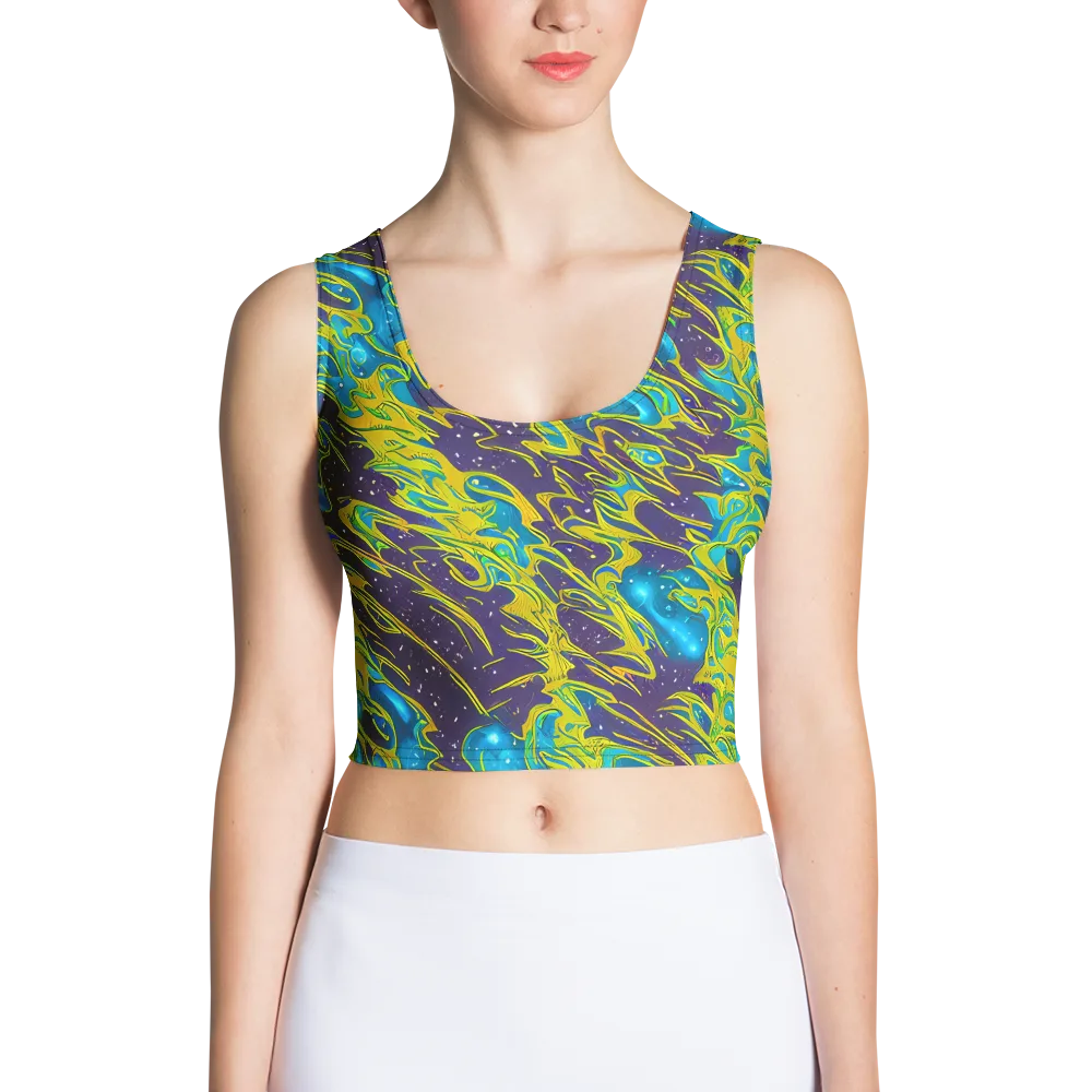 Aqua Eclipse on Crop Top — Front