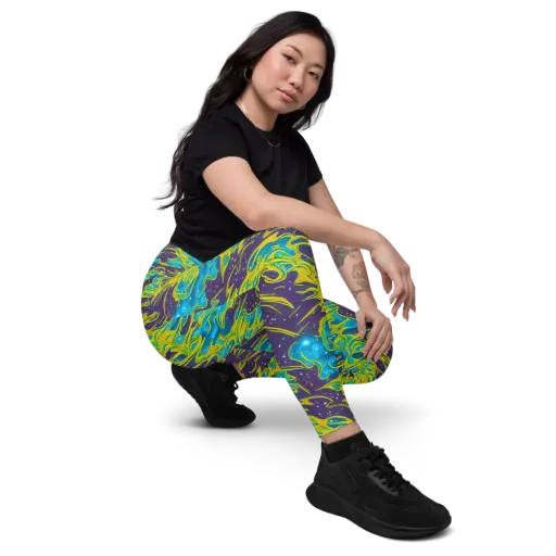 Aqua Eclipse on a Leggings with Pockets