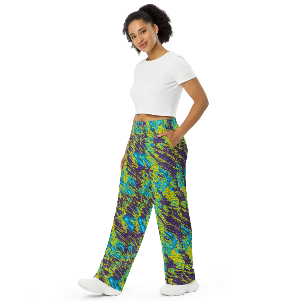 Aqua Eclipse on Wide-Leg Pants — Left Front