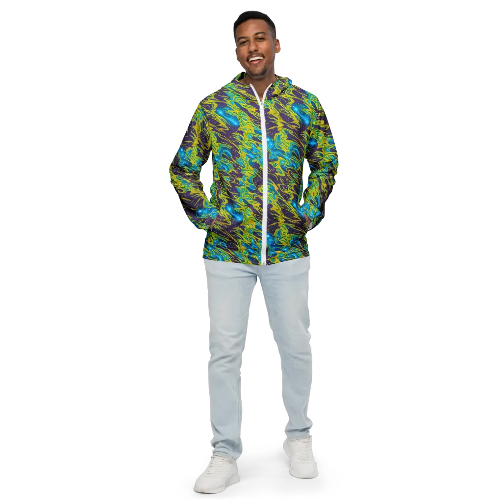 Aqua Eclipse on Men's Windbreaker — Front