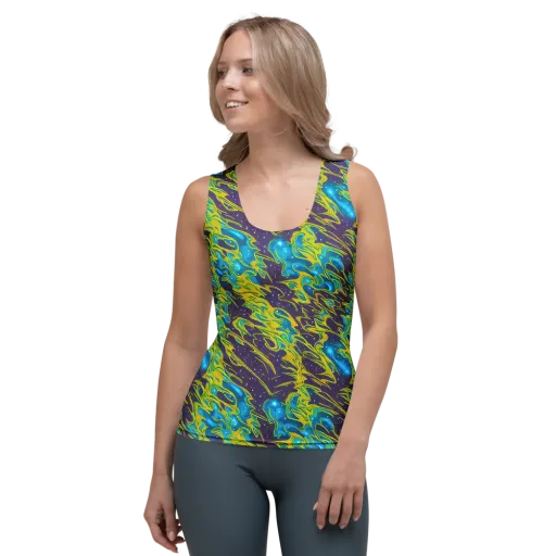 Aqua Eclipse on a Women's Tank Top
