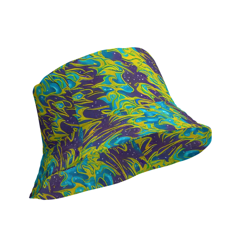Aqua Eclipse on Reversible Bucket Hat — Product details Outside