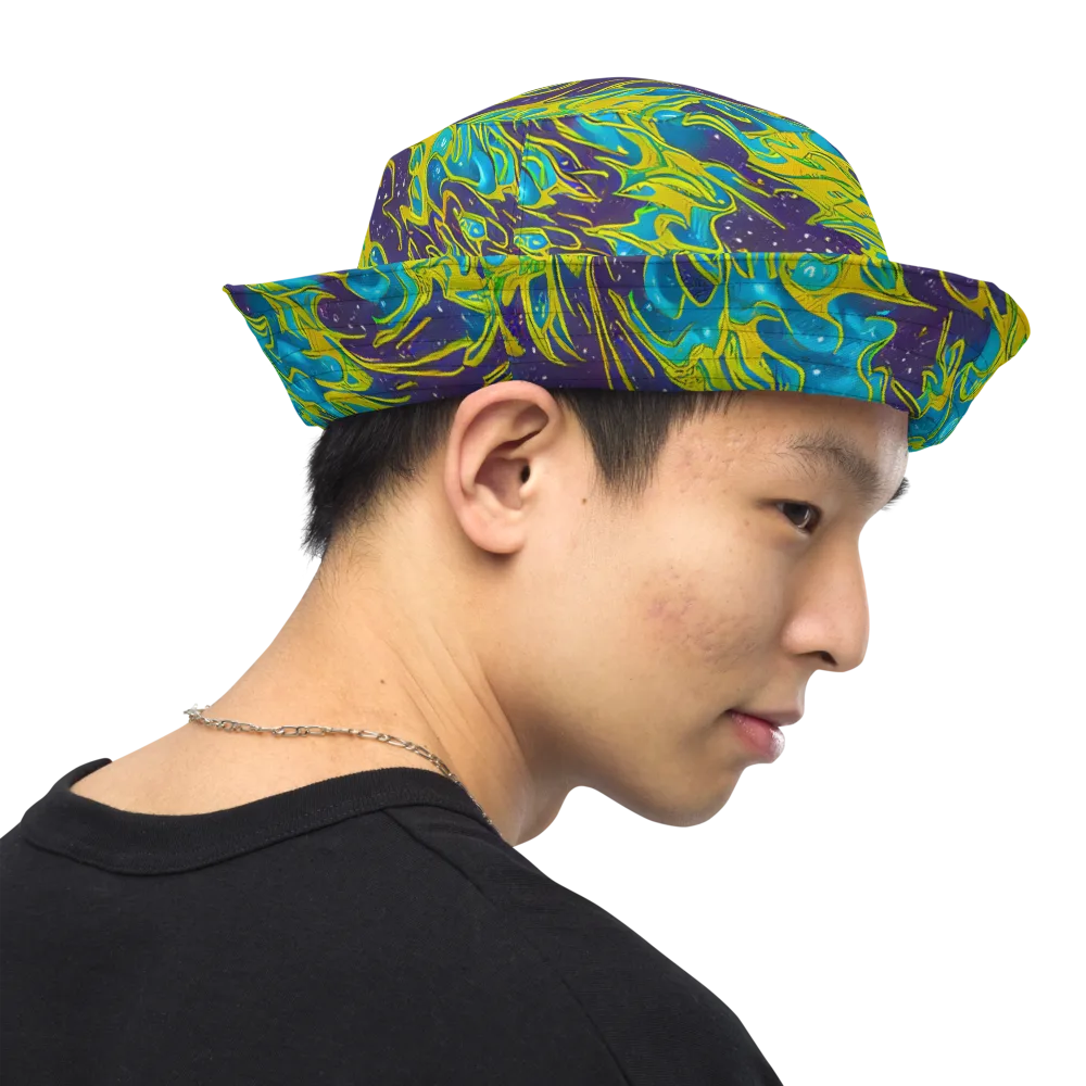 Aqua Eclipse on Reversible Bucket Hat — Right Outside