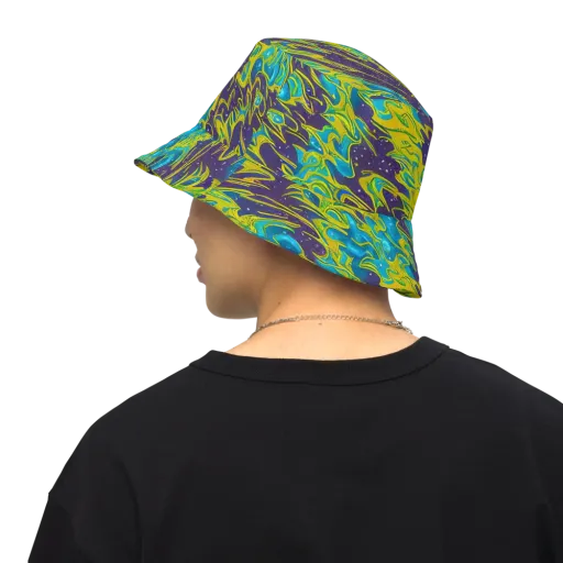 Aqua Eclipse on a Reversible Bucket Hat