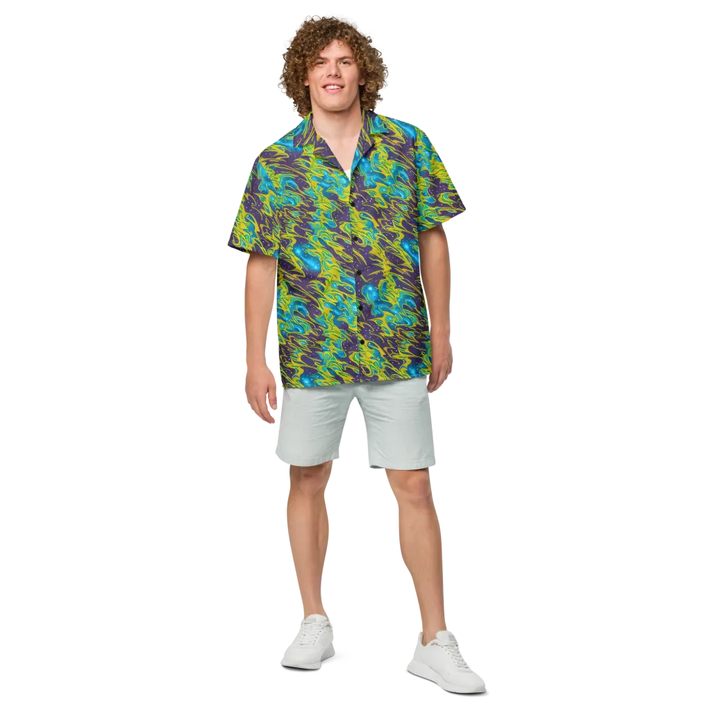 Aqua Eclipse on Button Shirt — Front