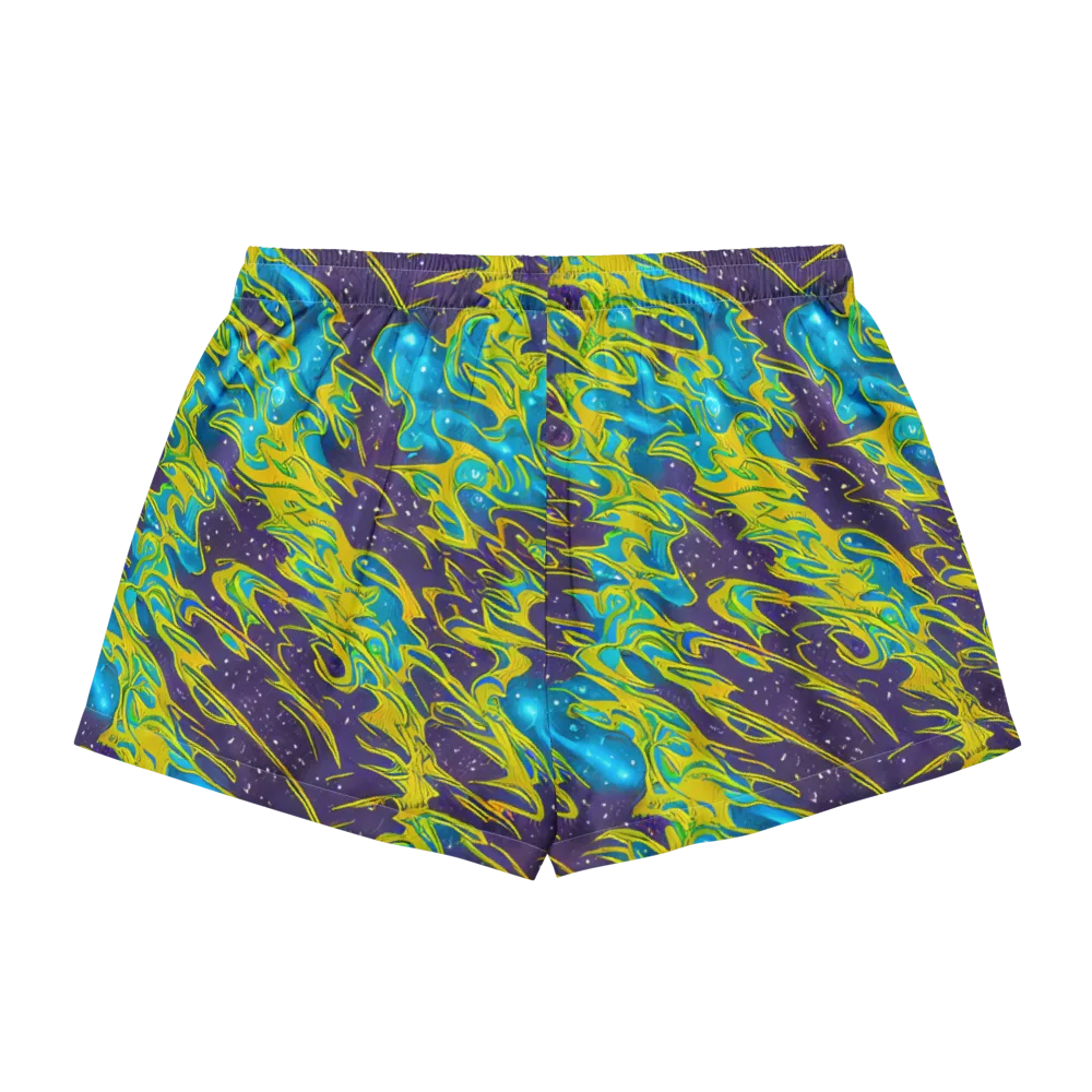 Aqua Eclipse on Women's Pajama Shorts — Back