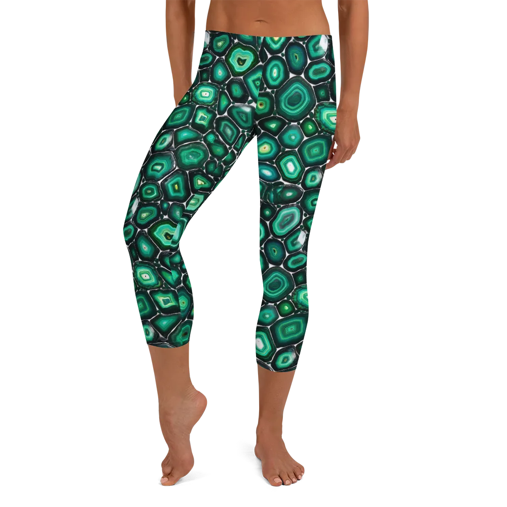 Verdant Agate on Capri Leggings — Front