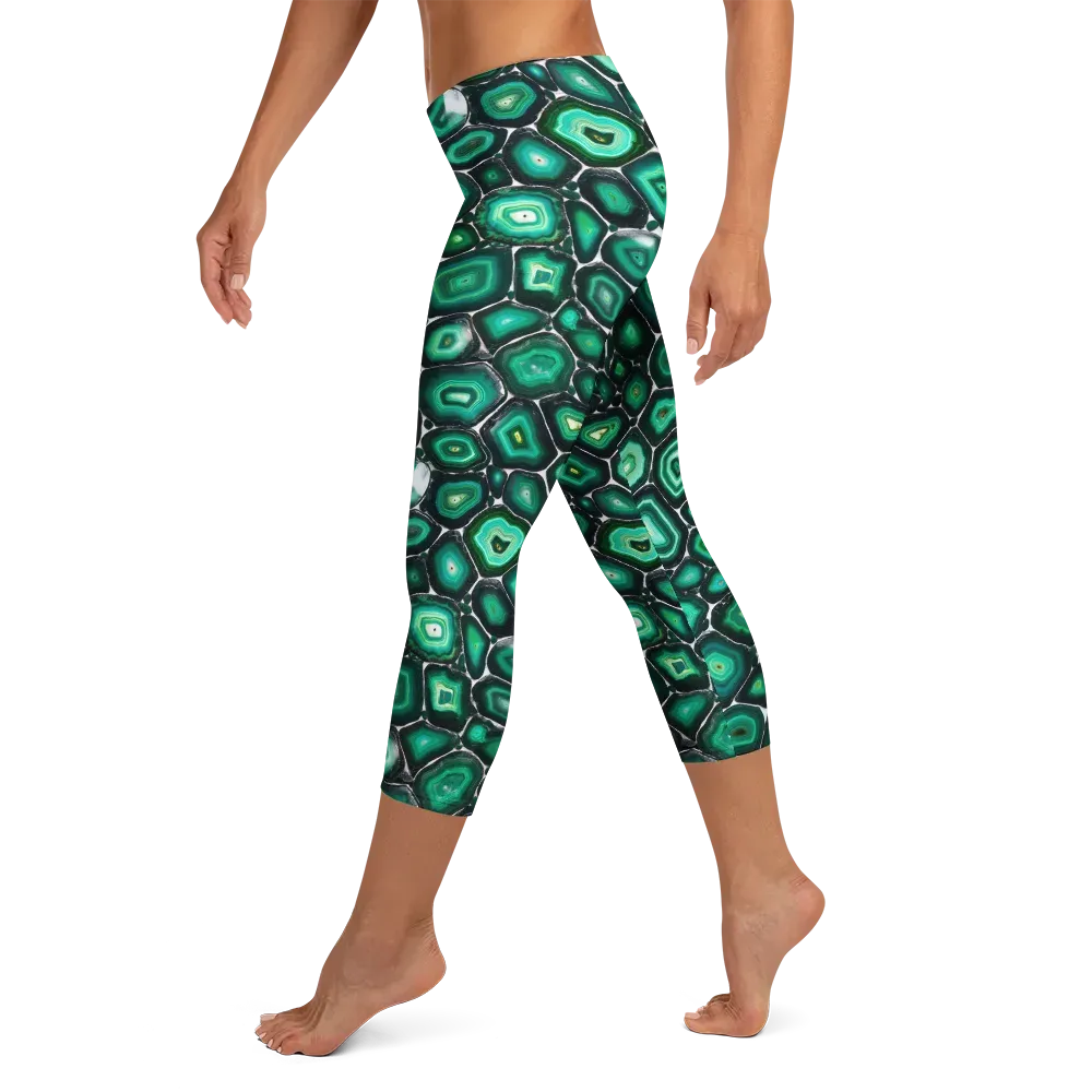 Verdant Agate on Capri Leggings — Left