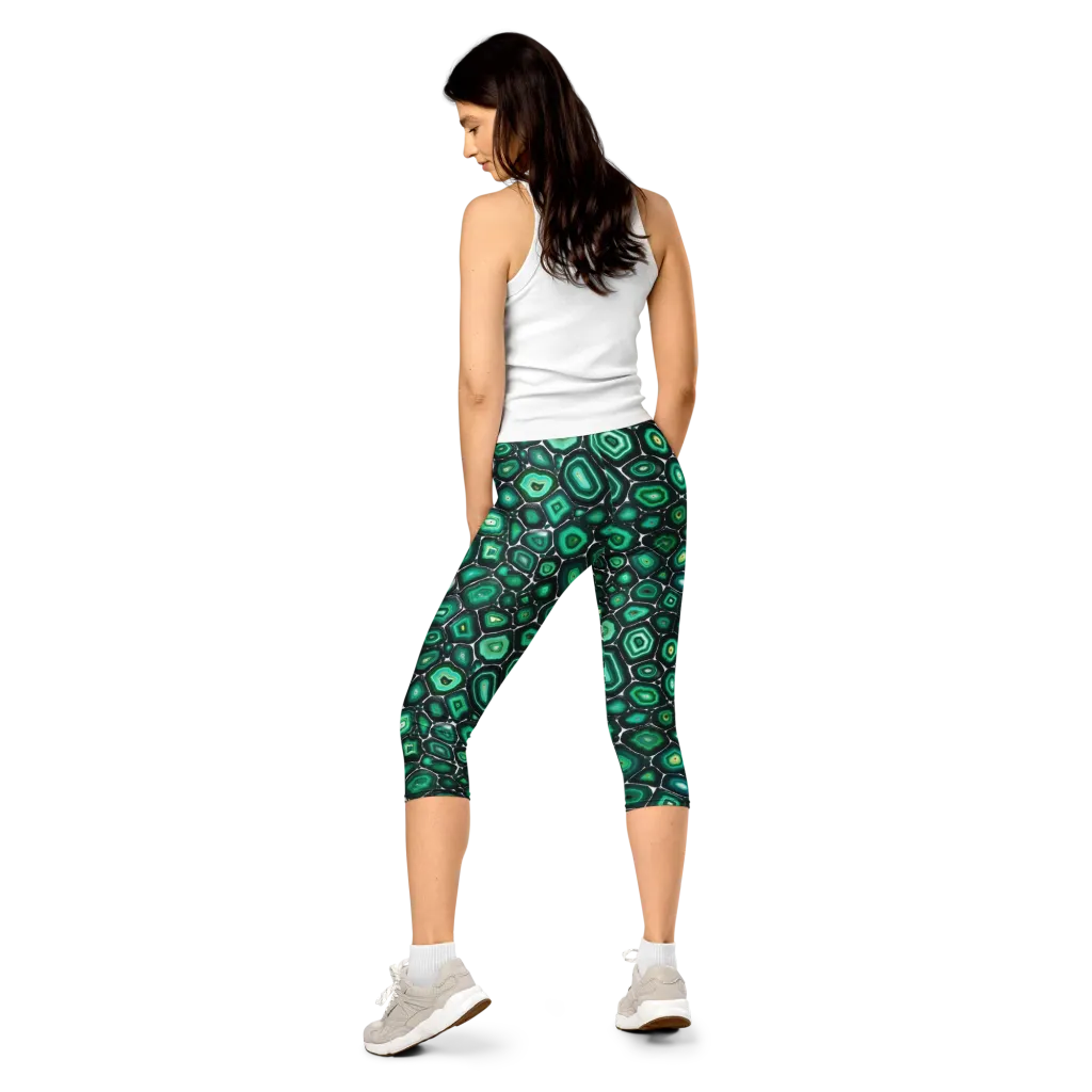Verdant Agate on Capri Leggings — Back