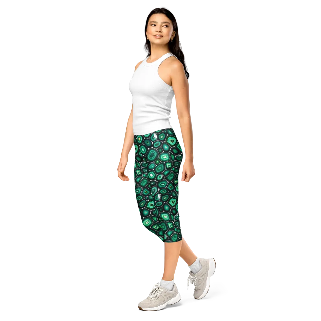 Verdant Agate on Capri Leggings — Left Front