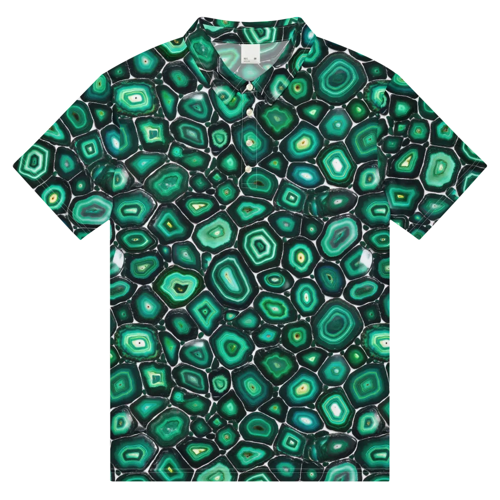 Verdant Agate on Men's Slim Fit Polo Shirt — Front