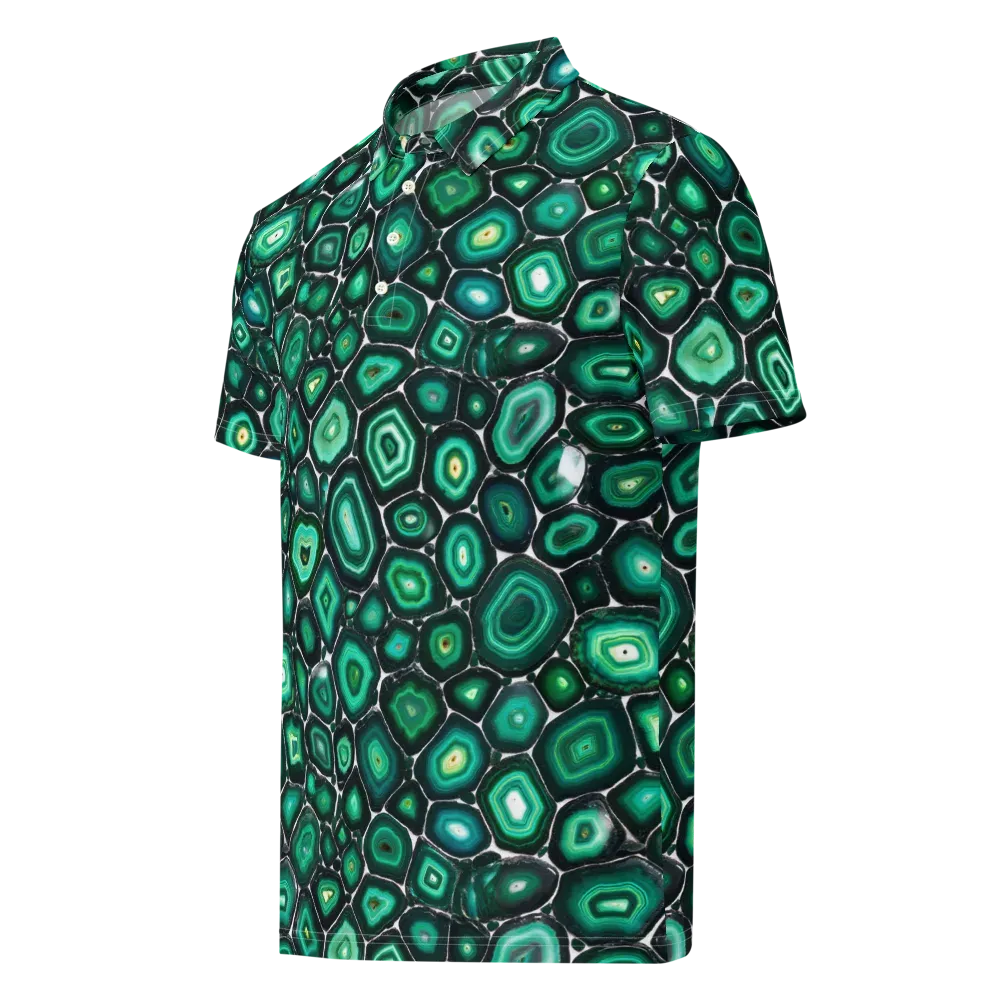 Verdant Agate on Men's Slim Fit Polo Shirt — Left Front