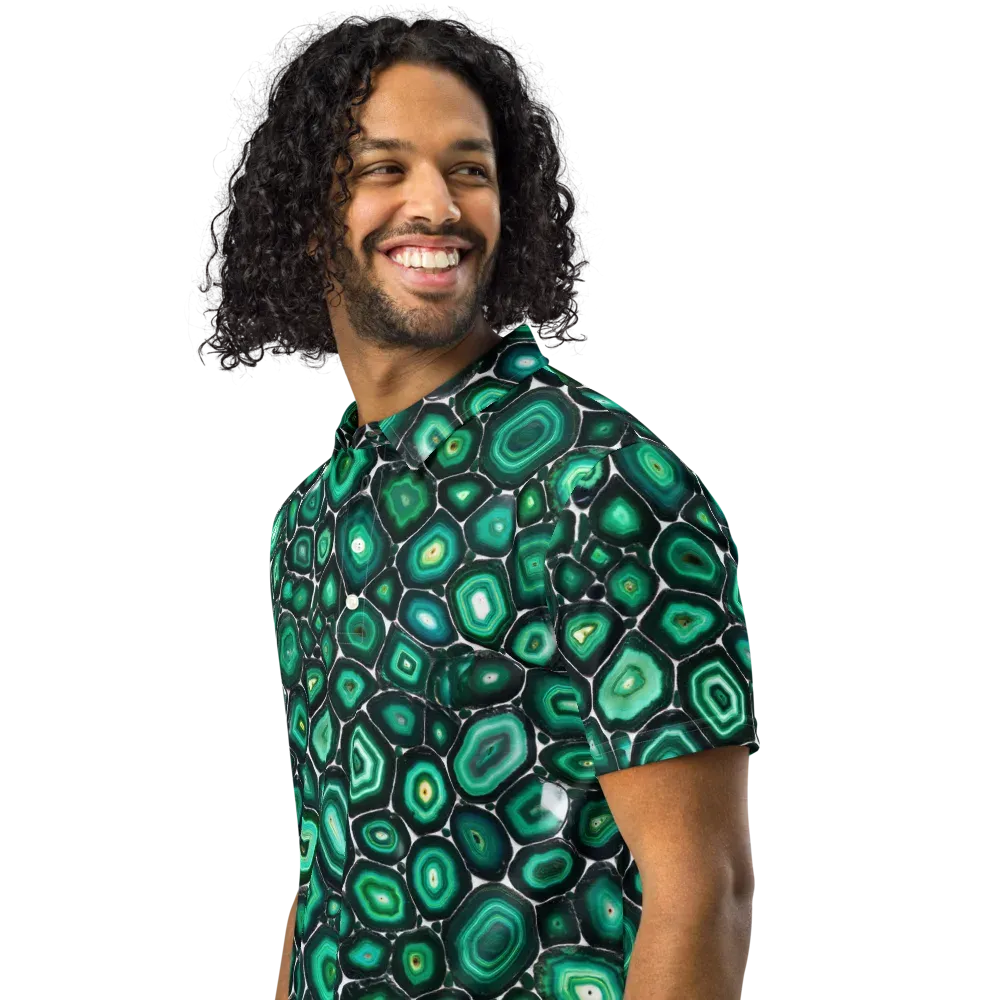 Verdant Agate on Men's Slim Fit Polo Shirt — Left Front