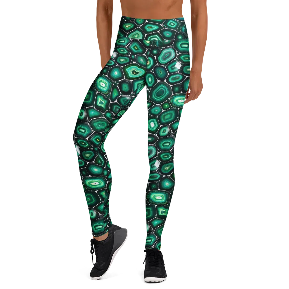 Verdant Agate on Yoga Leggings — Front