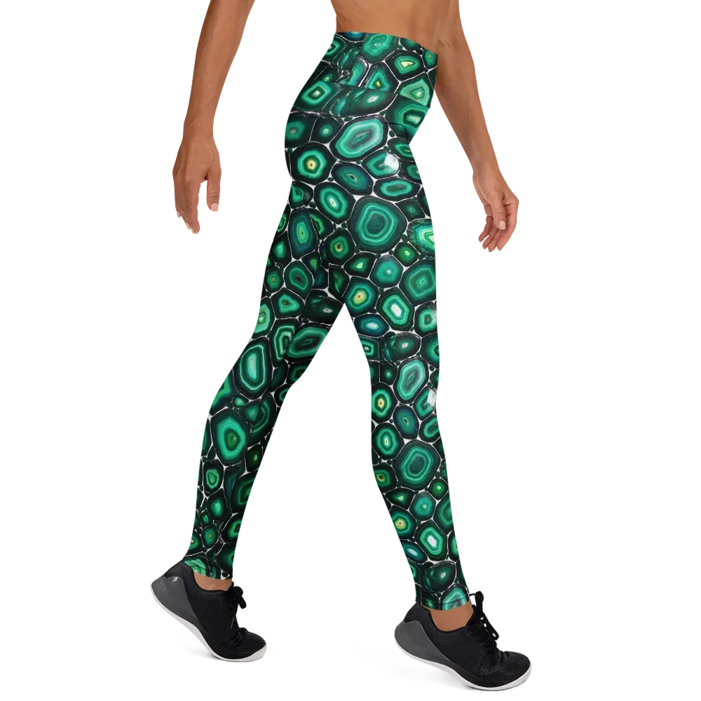 Verdant Agate on Yoga Leggings — Right