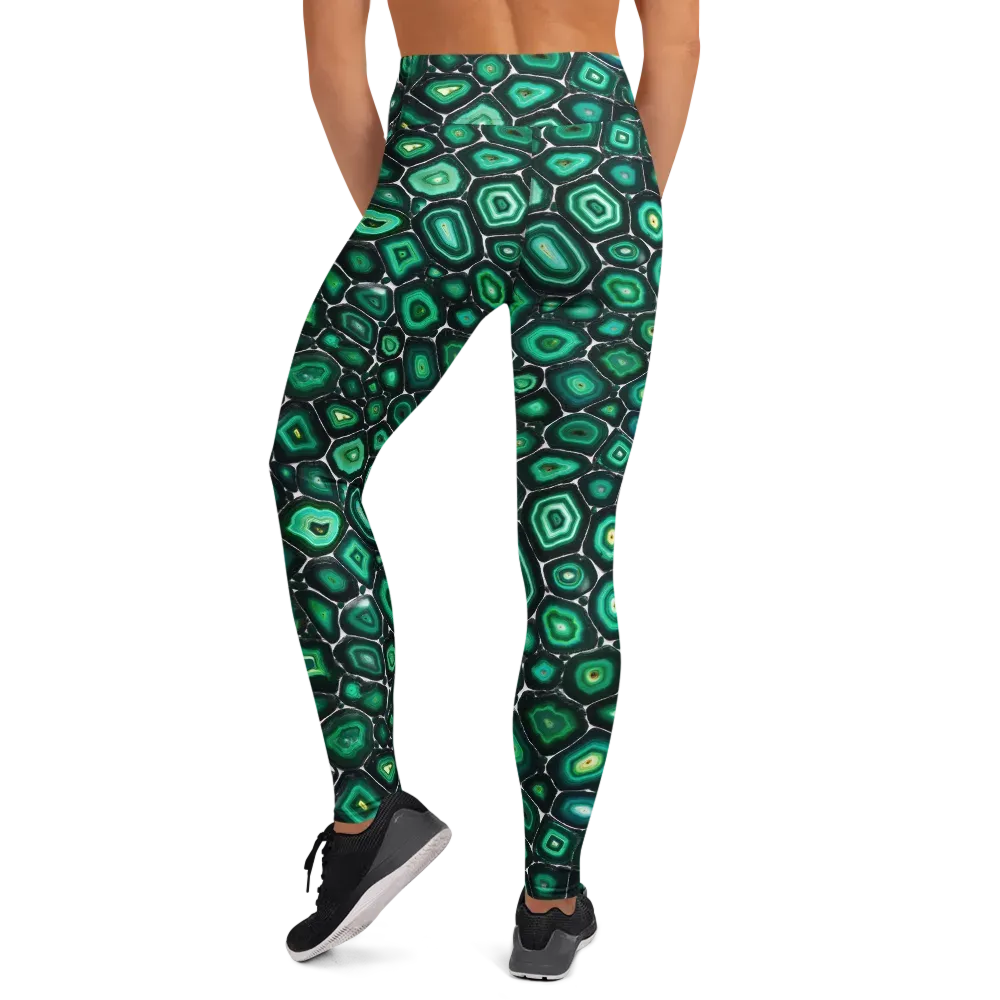 Verdant Agate on Yoga Leggings — Back