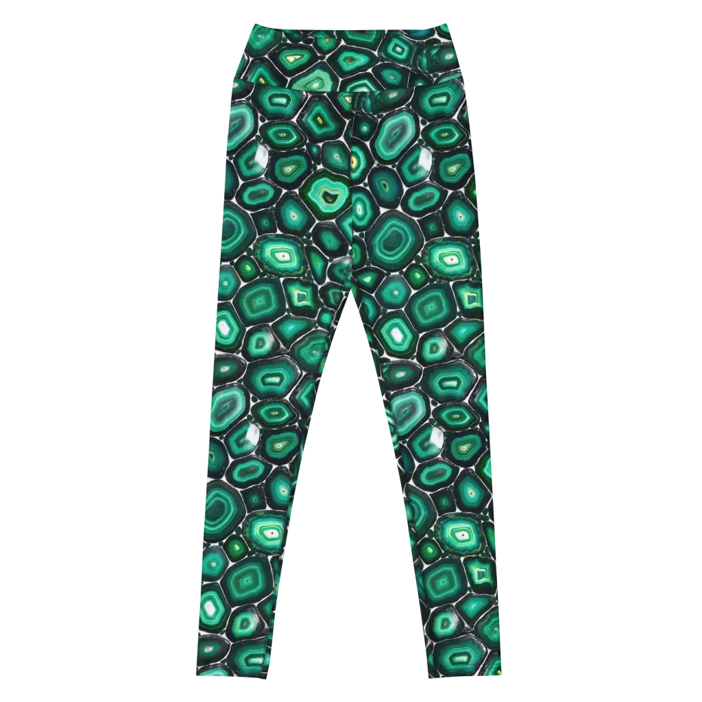 Verdant Agate on Yoga Leggings — Front
