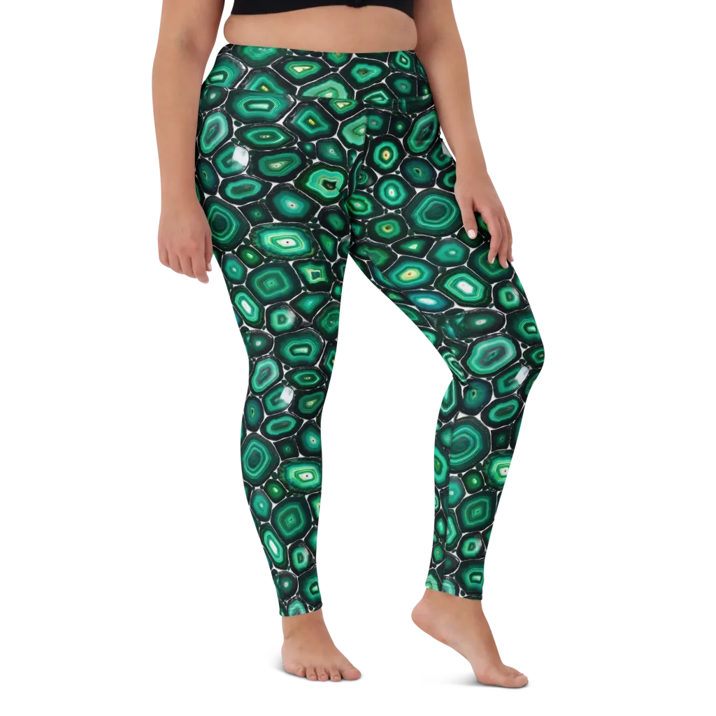 Verdant Agate on Yoga Leggings — Front
